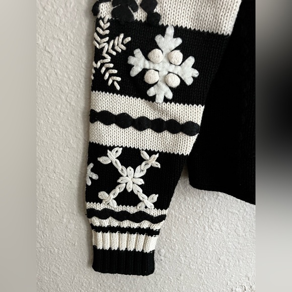 Vintage Michael Simon snowflake zip up sweater - Picture 4 of 8